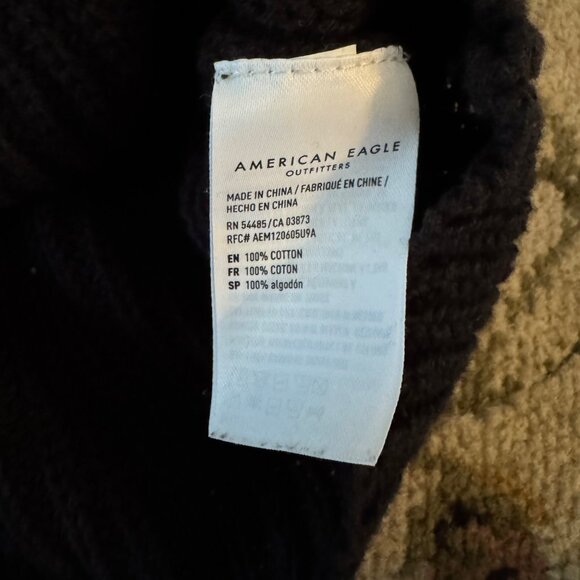 American Eagle Outfitters Womens Top XS Black White Striped Knit Tank - Picture 6 of 8